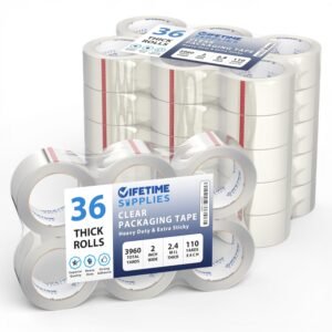 2″ Clear Premium Packaging Tape (Pack of 36)