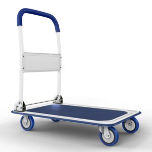 Foldable Push Cart Dolly - Blue (660 lbs. Capacity)