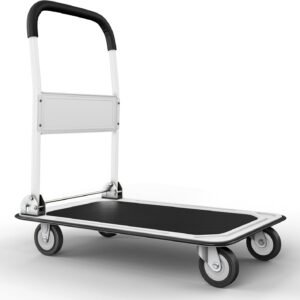 Foldable Push Cart Dolly - White (330 lbs. Capacity)